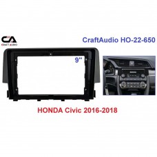 Рамка перехідна CraftAudio HO-22-650 HONDA Civic 2016-2019 9"