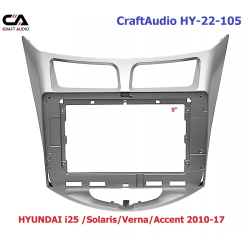 Рамка перехідна CraftAudio HY-22-105 HYUNDAI i25 /Solaris/Verna/Accent 2010-17