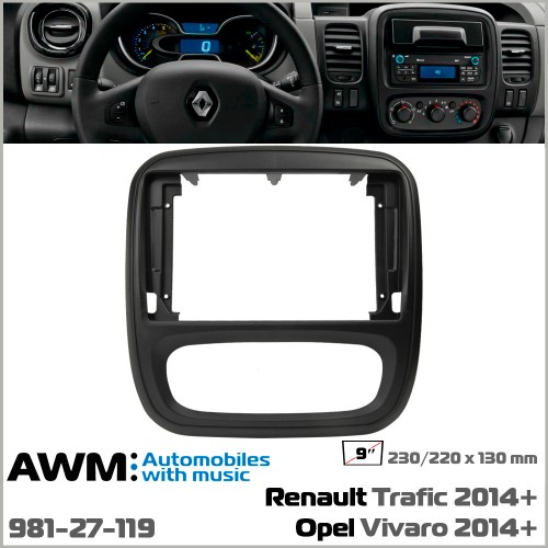 Перехідна рамка AWM Opel Vivaro, Renault Trafic, Nissan NV300 (981-27-119)