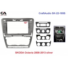 Рамка перехідна CraftAudio SK-22-185S SKODA Octavia 2008-2013 silver 10"