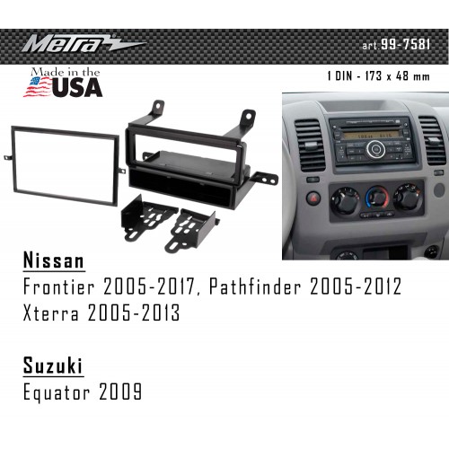 Перехідна рамка Metra Nissan Navara, Frontier, Pathfinder, Xterra (99-7581)