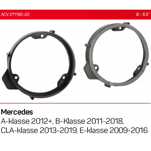 Проставки под динамики ACV 271190-20 для автомобилей Mercedes A-klasse, B-klasse, CLA-klasse, E-klasse