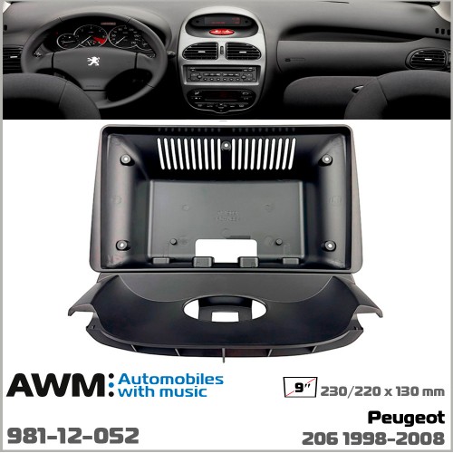 Переходная рамка AWM Peugeot 206 (981-12-052)