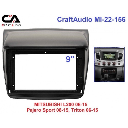 Рамка перехідна CraftAudio MI-22-156 MITSUBISHI L200 06-15 / Pajero Sport 08-15 / Triton 06-15 9"