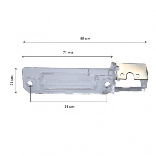 Кріплення серії QIV під камеру заднього огляду для Volkswagen QVW013 (рамка під плафон)