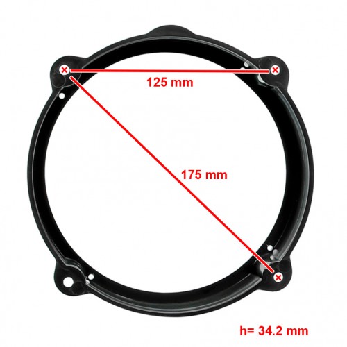 Проставки под динамики 165 мм / 6.5" ACV 271001-07 для автомобилей Alfa Romeo, Fiat, Hyundai, Lancia