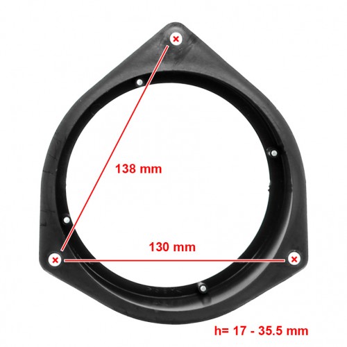 Проставки под динамики 130 мм / 5.25" ACV 271094-19 для автомобилей Citroen, Fiat, Peugeot