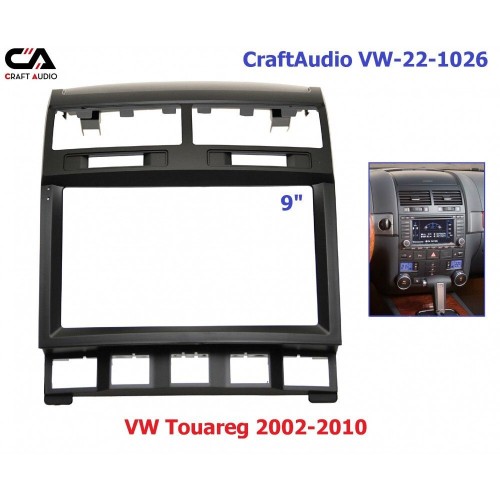 Рамка перехідна CraftAudio VW-22-1026 VW Touareg 2002-2010 9"