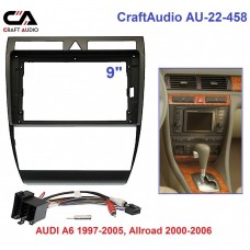 Рамка перехідна CraftAudio АU-22-458 AUDI A6 (4B) 1997-2005, Allroad 2000-2006 9" + проводка