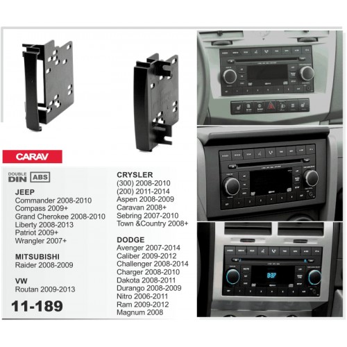 Перехідна рамка CARAV Chrysler 300, Sebring (11-189) – CARAV – Chrysler <br><br> Купити в SQaudio – Оригінальна якість – Можлива адресна доставка – Найкраща ціна сьогодні – Сервісна підтримка 