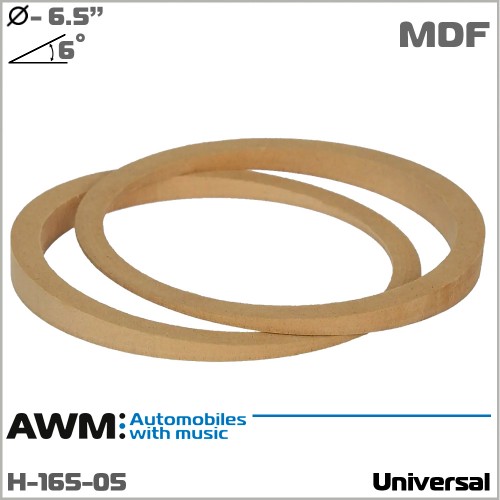 Проставки под динамики 165 мм / 6.5" универсальные AWM H-165-05