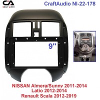 Рамка перехідна CraftAudio NI-22-178 NISSAN Almera/Sunny 2011-2014 9"