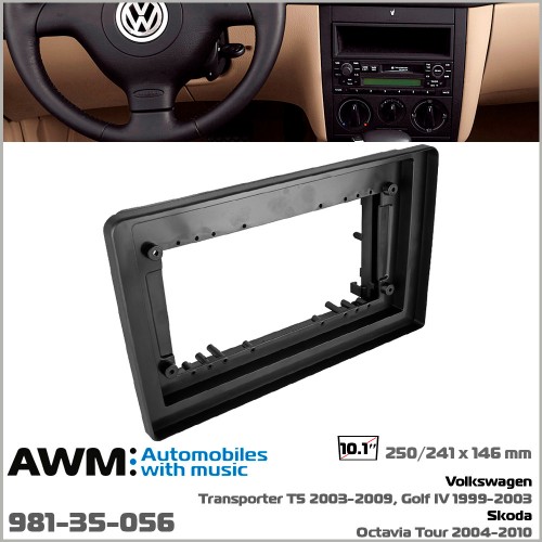 Перехідна рамка AWM Volkswagen Transporter, Golf, Skoda Octavia Tour (981-35-056)