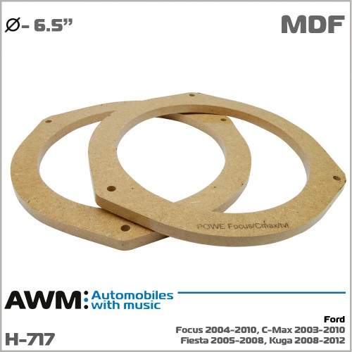 Проставки под динамики 165 мм / 6.5" AWM H-717 для автомобилей Ford C-Max, Ford Focus