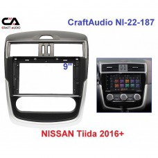 Рамка перехідна CraftAudio NI-22-187 NISSAN Tiida 2016+ (кондиціонер) 9"