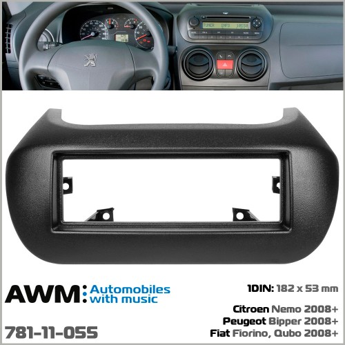 Перехідна рамка AWM Citroen Nemo, Peugeot Bipper, Fiat Fiorino, Qubo (781-11-055)