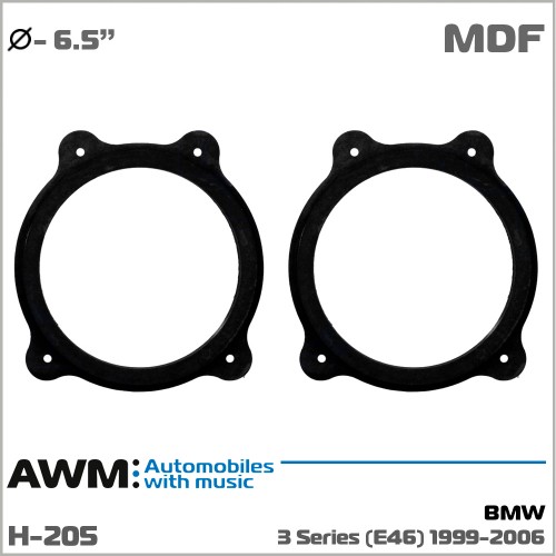 Проставки под динамики 165 мм / 6.5" AWM H-205 для автомобилей BMW 3 Series (E46 Compact)