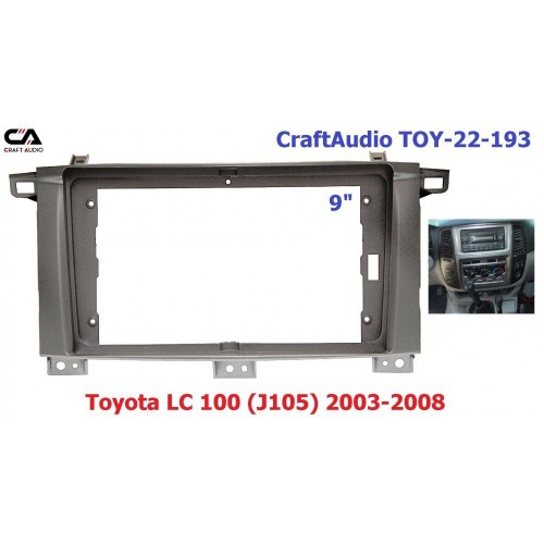 Рамка перехідна CraftAudio TOY-22-193 Toyota LC 100 (J105) 2003-2008 9"