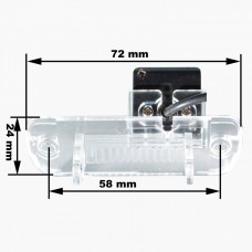 Камера заднього виду Prime-X CA-9832 Mercedes R (W251) (05-17), ML (W163) (97-05)