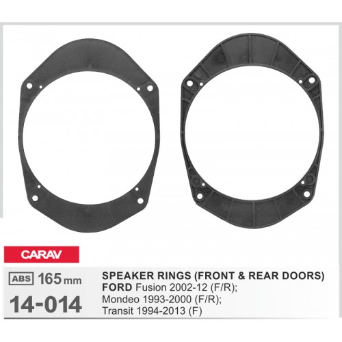 Проставки под динамики 165 мм / 6.5" Carav 14-014 для автомобилей Ford Fusion, Mondeo, Transit