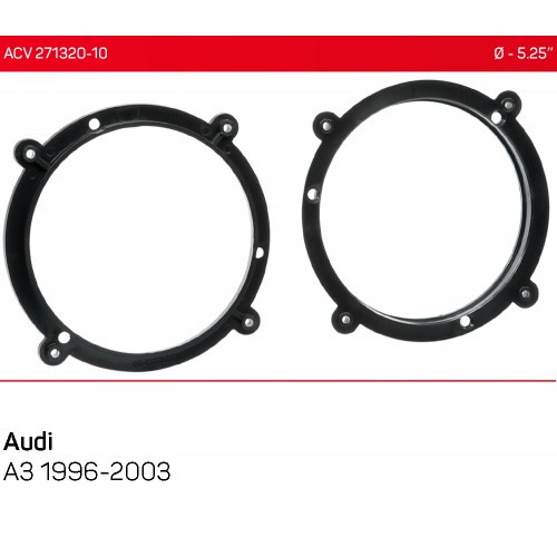 Проставки под динамики 130 мм / 5.25" ACV 271320-10 для автомобилей Audi A3