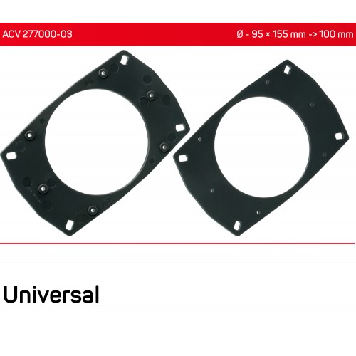 Проставки под динамики ACV 277000-03 универсальные для перехода с 95 × 155 mm на 100 mm