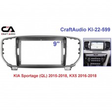 Рамка перехідна CraftAudio KI-22-599 KIA Sportage (QL) 2015-2018, KX5 2016-2018 9"