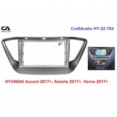 Рамка перехідна CraftAudio HY-22-784 HYUNDAI Accent 2017+ / Solaris 2017+ / Verna 2017+