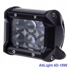 Светодиодная фара AllLight 4D 18W 6chip CREE дальний 9-30V