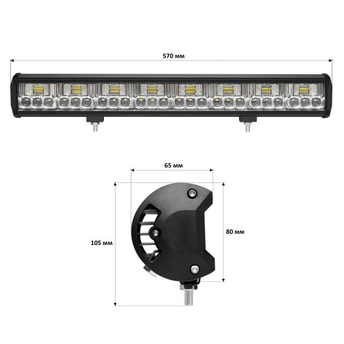 Светодиодная фара StarLight JR-K-144W 9-32V combo