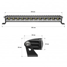 Светодиодная фара-люстра StarLight 60watt 10-30V IP68 (lsb-60W)