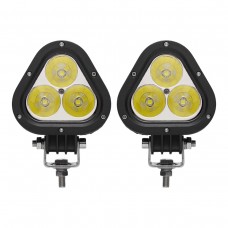 Комплект світлодіодних LED фар JR-35W CREE chip направлене світло трикутна (SPOT+FLOOD) 12/24V