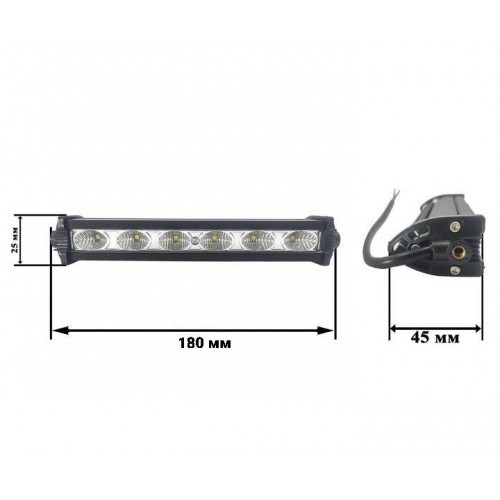 Світлодіодна фара AllLight E-18W однорядна 6chip OSRAM 3535 Flood 9-30V