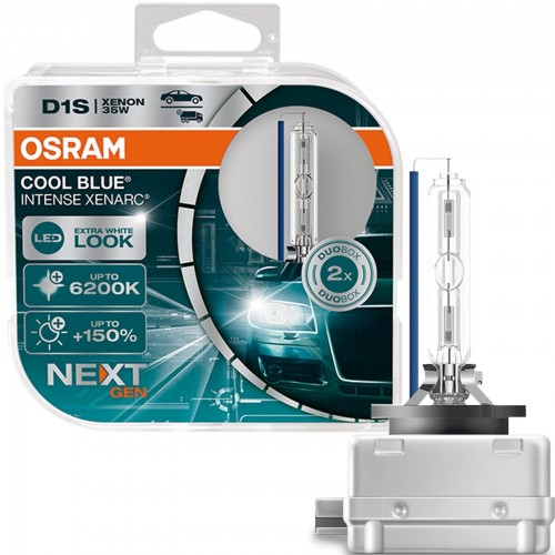 Комплект ксеноновых ламп Osram D1S 35W PK32d-2 Cool Blue Intense Next Gen +150% 2шт/комплект (66140CBN-HCB)