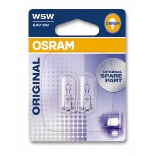 Указательные лампа накаливания OSRAM 2845-02B W5W 24V W2.1X9.5D 10X2 Blister