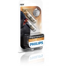 Указательные лампа галогеновые PHILIPS 12036 BLI2 H6W 12V 6W BAX9s 2 штуки на блистере