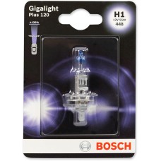 Галогеновая лампа BOSCH Gigalight Plus 120% H1 55W 12V P14.5S 1шт/блистер (1987301108)