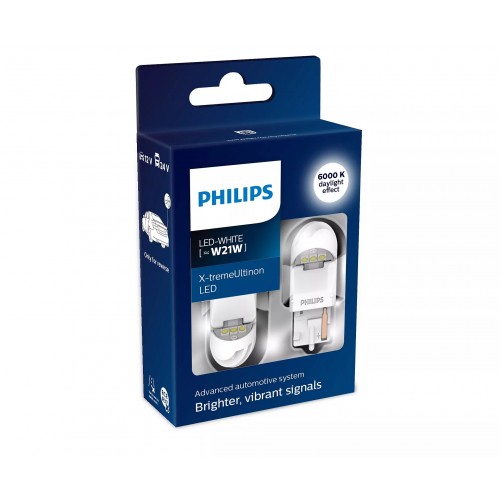 Комплект світлодіодних ламп Philips 11065XUWX2 W21W 12/24V X-tremeUltinon LED gen2 white B2