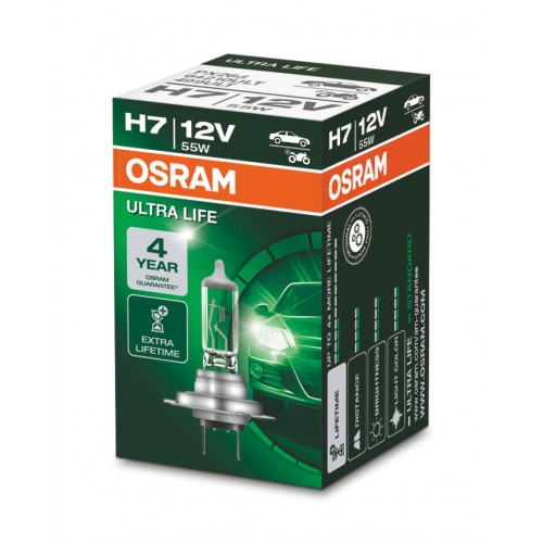 Галогеновая лампа Osram 64210ULT UltraLife H7 55W 12V PX26d