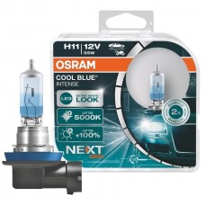 Комплект галогеновых ламп Osram H11 12V 55W PGJ19-2 Cool Blue Intense Next Gen +100% 2шт/комп (64211CBN-HCB)