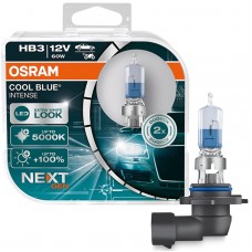 Комплект галогеновых ламп Osram HB3 12V 60W P20d Cool Blue Intense Next Gen +100% 2шт/комп (9005CBN-HCB)