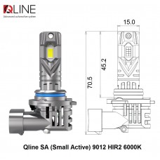 Лампи світлодіодні Qline SA (Small Active) 9012 HIR2 6000K (2шт.)