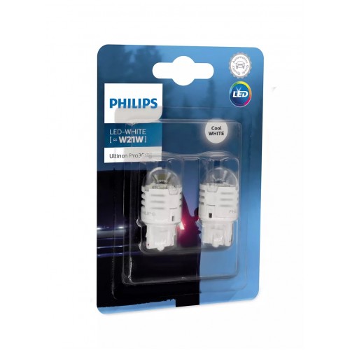 Комплект світлодіодних ламп Philips 11065U30CWB2 W21W LED 12V Ultinon Pro3000 White