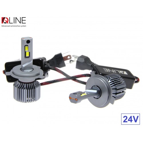 Лампи світлодіодні QLine Ultra +200% 55W H4 6000K (2шт.) 24V