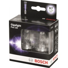 Комплект галогеновых ламп BOSCH Gigalight Plus 120% H7 55W 12V PX26d (1987301107) 2шт./бокс