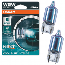 Комплект галогеновых ламп Osram W5W 12V 5,20W W2.1x9.5d Cool Blue Intense Next Gen +100% 2шт/блистер (2825CBN-02B)