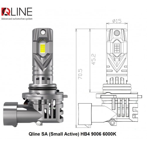 Світлодіодні лампи Qline SA (Small Active) HB4 9006 6000K (2шт)