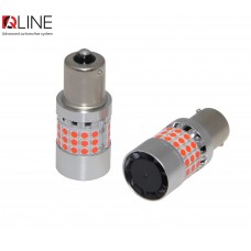 Габарити LED Qline 1156 (P21W) Red CANBUS BA15S (2шт)