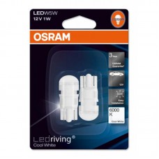 Комплект світлодіодних ламп OSRAM 2880СW-BLI2 12V W2,1X9,5D 1W 6000K SET 2pcs.