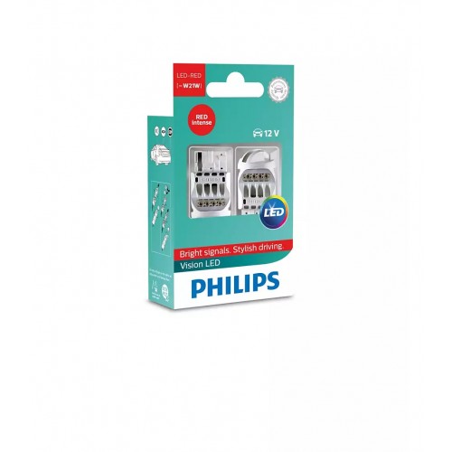 Комплект світлодіодних ламп Philips 12838REDX2 W21W LED 12V RED B2